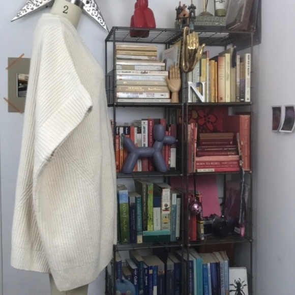 FCUK Honeycomb Stitch V Neck Zip Sweater Poncho - Picture 5 of 8